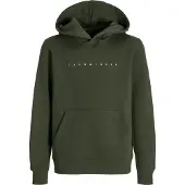 Jack & Jones Junior Sweat 'JJEStar' vert foncé / blanc
