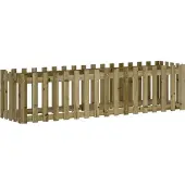 vidaXL Lit surélevé Design clôture à lattes 200x50x50 cm Bois de pin imprégné