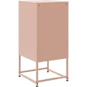 vidaXL Tables de chevet 2 pcs rose 36x39x78 cm acier