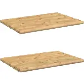 vidaXL Tapis de bain 2 pcs 50x35 cm bambou