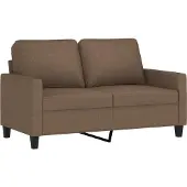vidaXL Ensemble de canapés 3 pièces avec coussins Tissu brun