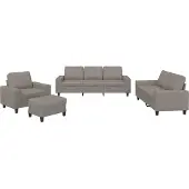 vidaXL ensemble de canapés 4 pièces, tissu taupe