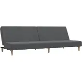 vidaXL Canapé-lit à 2 places gris clair tissu