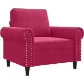vidaXL Sessel Weinrot 60 cm Samt