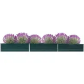 vidaXL Parterre de jardin surélevé Acier galvanisé 480x80x45 cm Vert