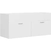 vidaXL Armoire sous lavabo blanc 100x38,5x46 cm Bois composite