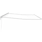 vidaXL Cadre d'auvent avec bandes lumineuses LED, blanc, 600 x 300 cm, aluminium