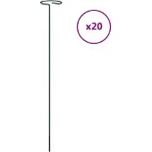 vidaXL Piquets pour plantes de jardin 20 pcs vert foncé 40 cm acier