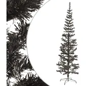 vidaXL Sapin de Noël étroit Noir 210 cm