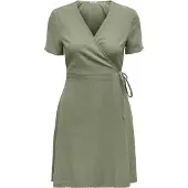 ONLY Addiction-caro Short Sleeve Short Dress Vert XL Femme