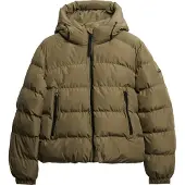 Superdry pour femme. W5011996A Stanton Hooded Quilted Jacket vert (L), Casuel, Polyester