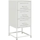 vidaXL Tables de chevet 2 pcs blanc 36x39x78 cm acier