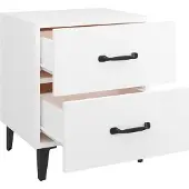 vidaXL Table de chevet Blanc 40x35x47,5 cm