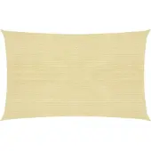 vidaXL Voile d'ombrage 160 g/m² Beige 3x5 m PEHD