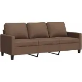 vidaXL Canapé 3 places brun 180 cm Tissu