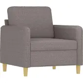 vidaXL Fauteuil Taupe 60 cm Tissu