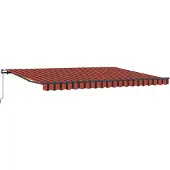 vidaXL Store extensible orange et marron 450 x 350 cm