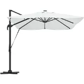 vidaXL Parasol sable 352 x 251 x 265 cm polyester et aluminium