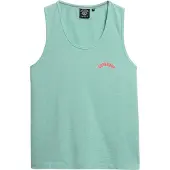 Superdry Femme Débardeur Teint en Pièce à Logo Essential Green Taille: 38