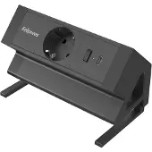 Fellowes 100137172 Strommodul Schreibtisch 1xSteckdose,USB-A,USB-C sch