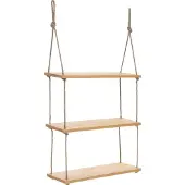 Atmosphera Étagère Murale En Bois Et Corde 60 X 105 Cm