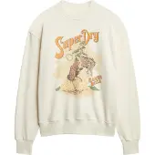 Superdry pour femme. W2012247A Sweat-shirt Souvenir beige (XS), Casuel, Coton
