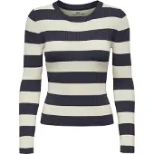 JDY Pull-over 'JDYPlum' bleu nuit / blanc