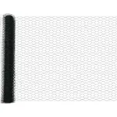 vidaXL Pied de clôture hexagonal stable, 50 x 1 m, acier revêtu de PVC