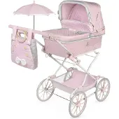 Decuevas Sophie Foldable Reborn Stroller With Umbrella And Handbag For Dolls Argenté Enfants