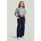 G-Star T-shirt Fille Boxy Cropped - Bleu clair - Fille
