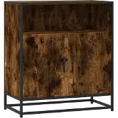 vidaXL Sideboard chêne fumé 68x35x76 cm bois composite