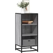 vidaXL Sideboard Gris Sonoma 35,5x35x76 cm Bois composite et métal