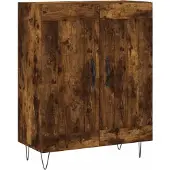 vidaXL Highboard chêne fumé 69,5x34x180 cm bois composite