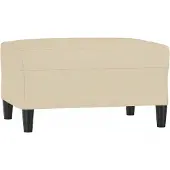 vidaXL Repose-pied Crème 70x55x41 cm Tissu