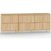 vidaXL Sideboards 3 pièces chêne Sonoma 60x35x70 cm bois composite