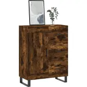 vidaXL Sideboard chêne fumé 69,5x34x90 cm bois composite