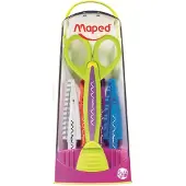 Maped Ciseaux Kombibox 1xporte-ciseaux 5xlames interchangeables couleurs assorties