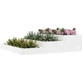 vidaXL Jardinière Blanc 107x107x27 cm Bois massif de pin