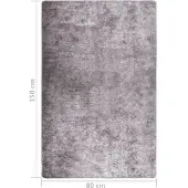 vidaXL Tapis lavable antidérapant 80x150 cm Gris