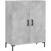 vidaXL Sideboard gris béton 69,5x34x90 cm Bois composite