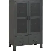 vidaXL Coffre de rangement industriel Anthracite 70x40x115 cm Métal