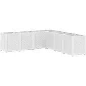 vidaXL Jardinière blanc 160x160x53 cm polypropylène
