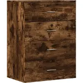 vidaXL Sideboard chêne fumé 60x39x80 cm bois composite