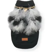 Croci Hundespullover Mit Federn Schwarz/Weiss