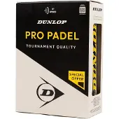 Dunlop Pro Padel Balls Box Clair 12 x 6 Balls