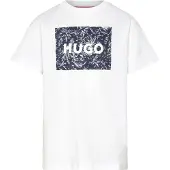 HUGO G01020 Short Sleeve T-shirt Blanc 10 Years Garçon