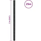 vidaXL Membrane anti-mauvaises herbes noir 2x25 m PP