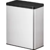 EKO - Essential Touch Recycler Poubelle 20+20 litres - Stainless steel Polypropylene - mat inox, noir