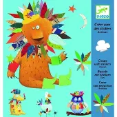 Djeco Kit créatif Créer des animaux avec des stickers