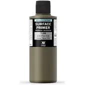 Vallejo Primers Peinture Acrylique Olive Drab Séchage Rapide, 200ml. Pour Aérographe Pour Maquettes Et Figurines-